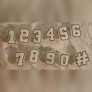 Numbers charms glow in the dark